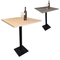 Mesa de bar CAVEPRO wengué/negro alt 109 cm