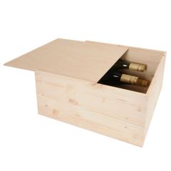 Caja de vino SIENA con tapa deslizante para 6 botellas