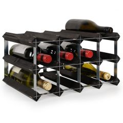 Botellero para vinos TREND, negro, 12 botellas, 30 cm