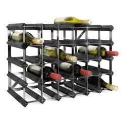 Botellero para vinos TREND, negro, 30 botellas, 22,8 cm