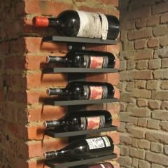 Estantería de pared para vino Black Pure para botellas Magnum de 1,5 litros