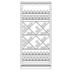 Sistema de botelleros Piedmont, modelo 9, madera de abeto, antracita