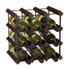 Botellero Trend PREMIUM para 12 botellas (alto 33,5 x ancho 33,5 cm), marrón