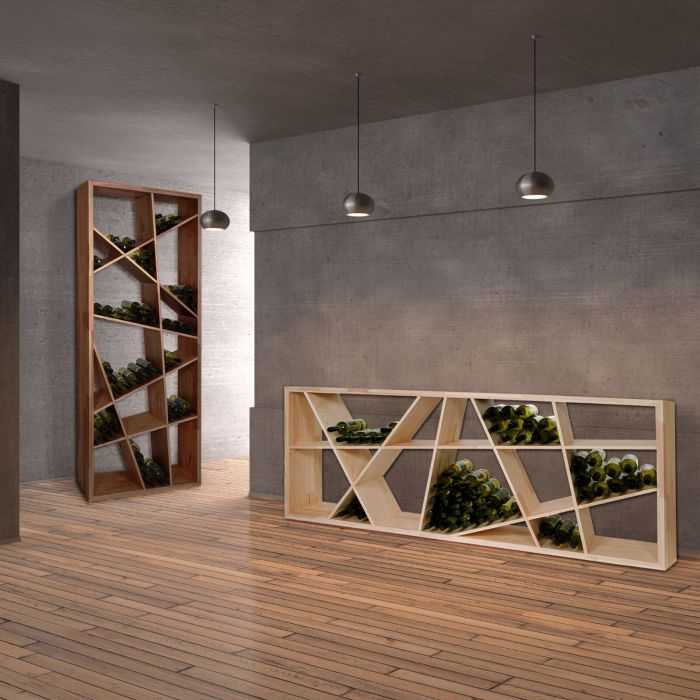 Botellero para vinos ODIN, madera maciza de roble