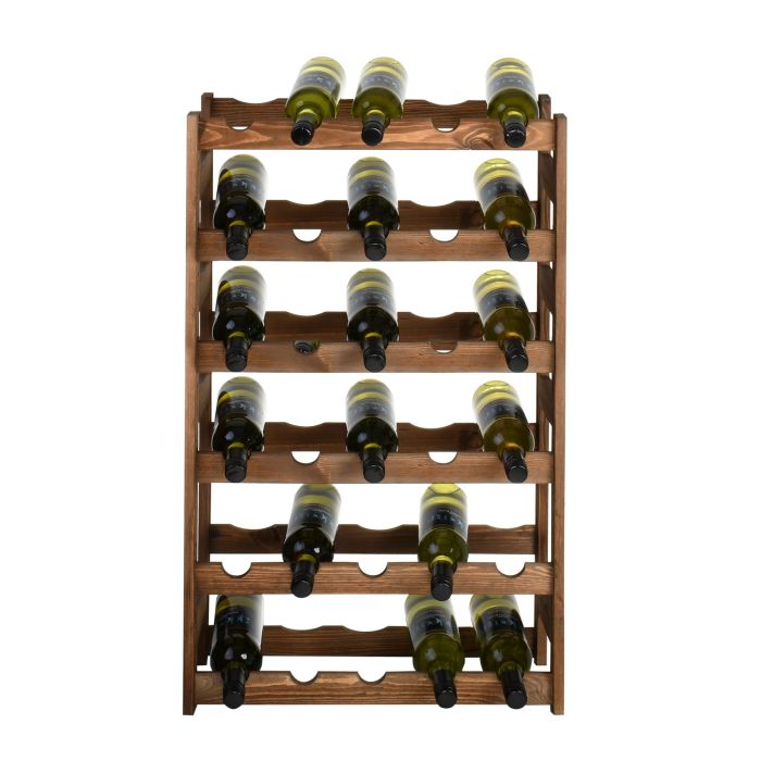 Botellero para vinos SIMPLEX, teñido marrón,módulo 2
