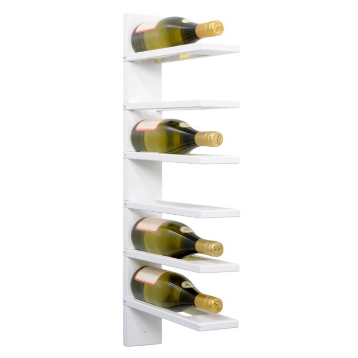 Botellero de pared PINOT blanco barnizado