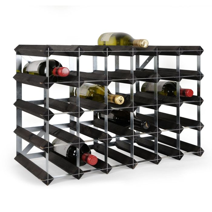 Botellero para vinos TREND, negro, 30 botellas, 30 cm