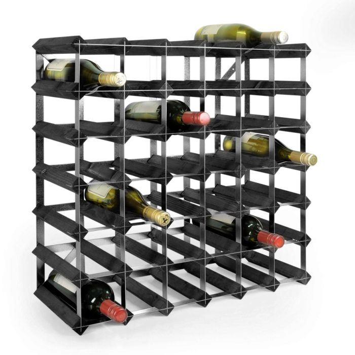 Botellero para vinos TREND, negro, 42 botellas, 22,8 cm