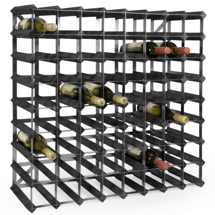 Botellero para vinos TREND, negro, 72 botellas, 22,8 cm