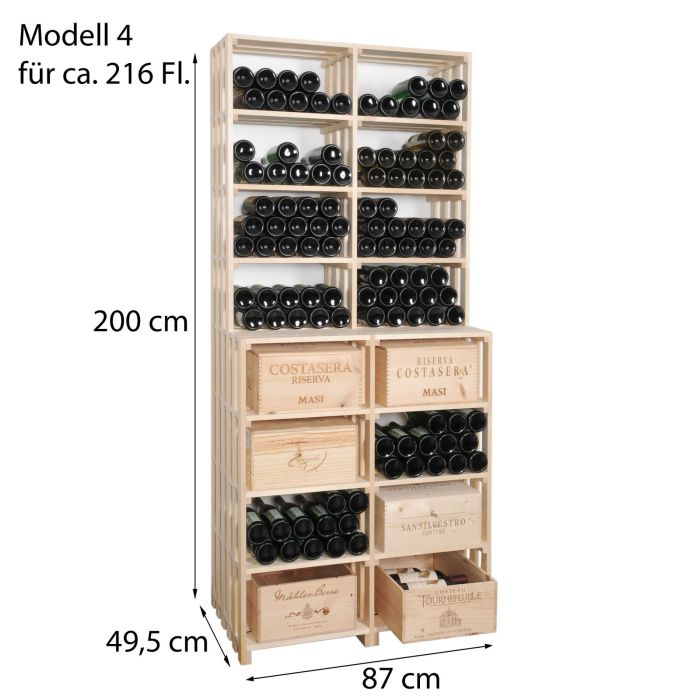 Botellero para vinos CaveauSTAR, módulo 4