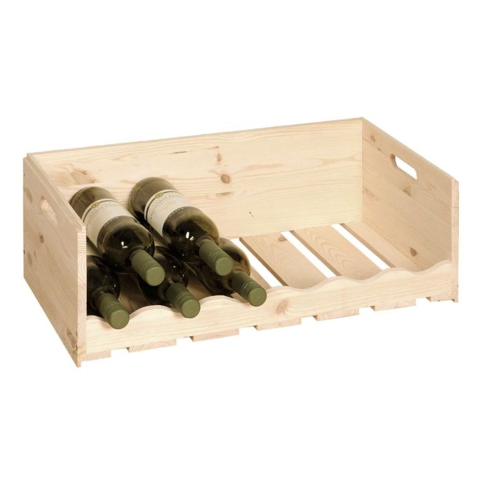 Caja para vinos / almacenaje VIVERI, pino macizo, 60 cm de ancho