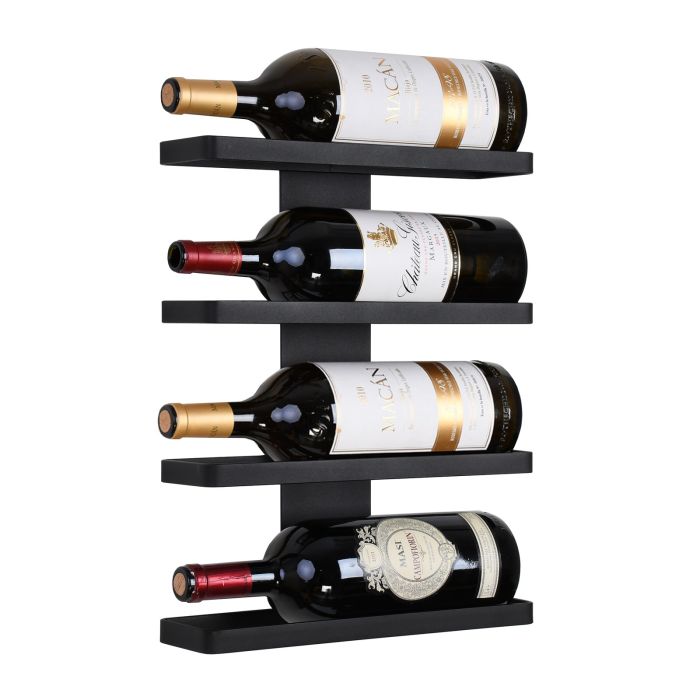 Estantería de pared para vino Black Pure para botellas Magnum de 1,5 litros