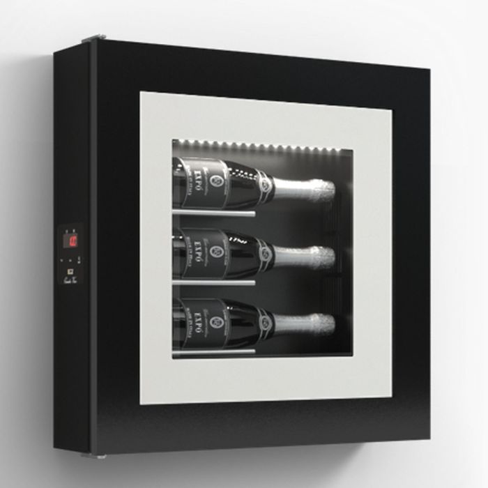 Estantería de pared climatizada para 3 botellas, modelo 5