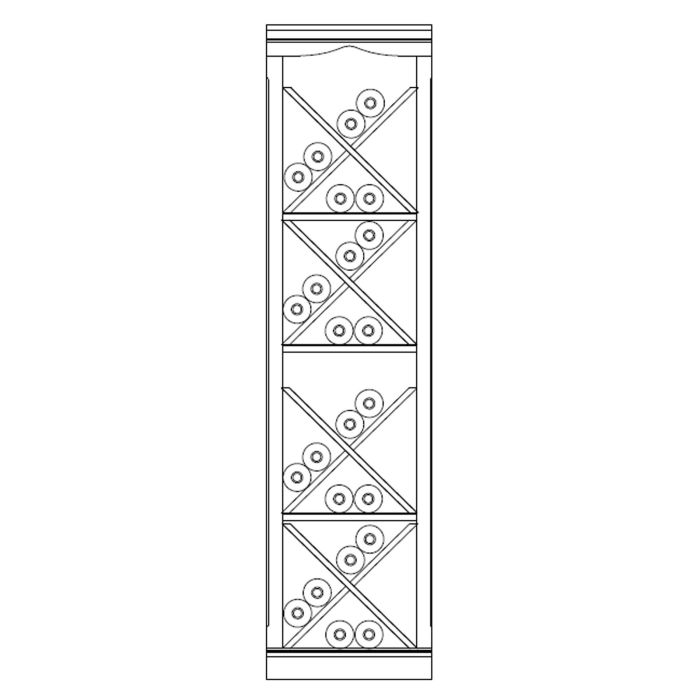 Sistema de botelleros Piedmont, modelo 2, madera de abeto, antracita