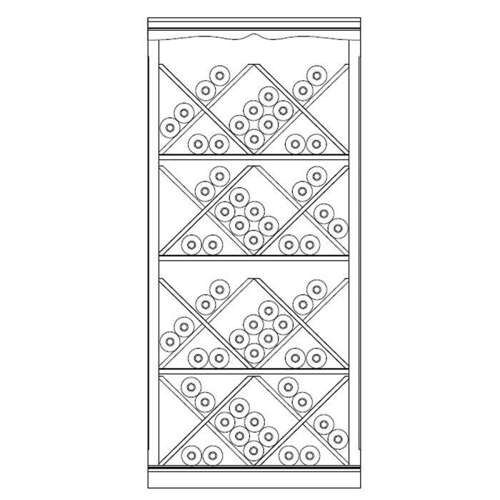 Sistema de botelleros Piedmont, modelo 10, madera de abeto, antracita