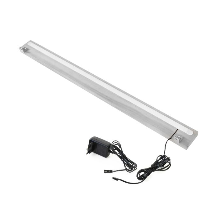 Tira de luz LED, 68 cm, pino teñido de blanco