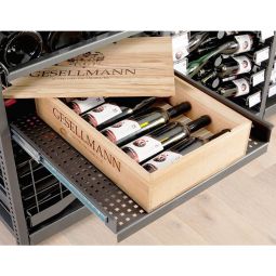 Balda de extracción total para cajas de vino, botellero Xi Rack