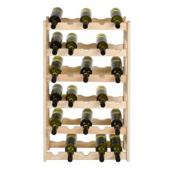 Botellero para vinos SIMPLEX, pino natural, módulo 2