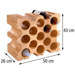 Botellero de plástico "Terracota" para 15 botellas