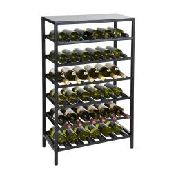 Botellero de metal BLACK PURE, modelo 12, 98 cm de alto x 62 cm de ancho