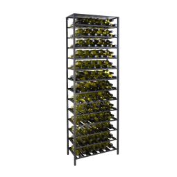 Biscottini Botellero Vino Metal 24 x 12 x 105 cm | Botellero Vino Vertical  | Mueble botellero para 16 Botellas | Soporte Botellas Vino y Agua