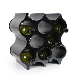 Botellero apilable modular para bodega, de plástico de color gris, con  capacidad para 6 botellas : : Hogar y cocina