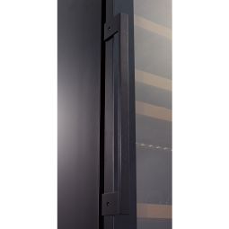 Tirador de puerta, negro. Aluminio cepillado anodizado
