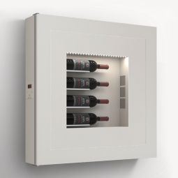 Estantería de pared climatizada para 4 botellas, modelo 1
