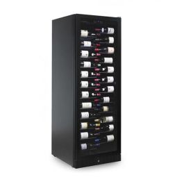 Refrigerador de vino de una zona f. 143 fl., negro