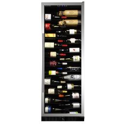 Refrigerador de vino de una zona f. 143 fl., plata