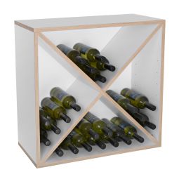 Botellero apilable de plástico con 6 niveles, estante, soporte para 36  botellas de vino, champán (Marrón, 69 x 60 x